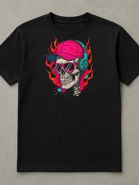 "Urban Stitch Tees" Unisex T-shirt Black Color Embroide Design